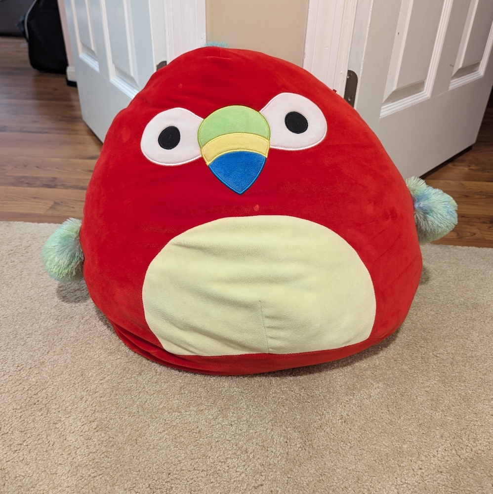 20" Paco the Red Parrot Squishmallow